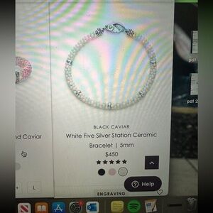 LAGOS White and Silver Ceramic Bracelet